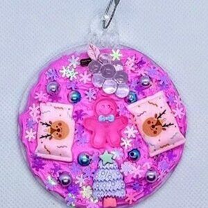 Handmade Decoden Christmas Ornament - Winter Wonderland
